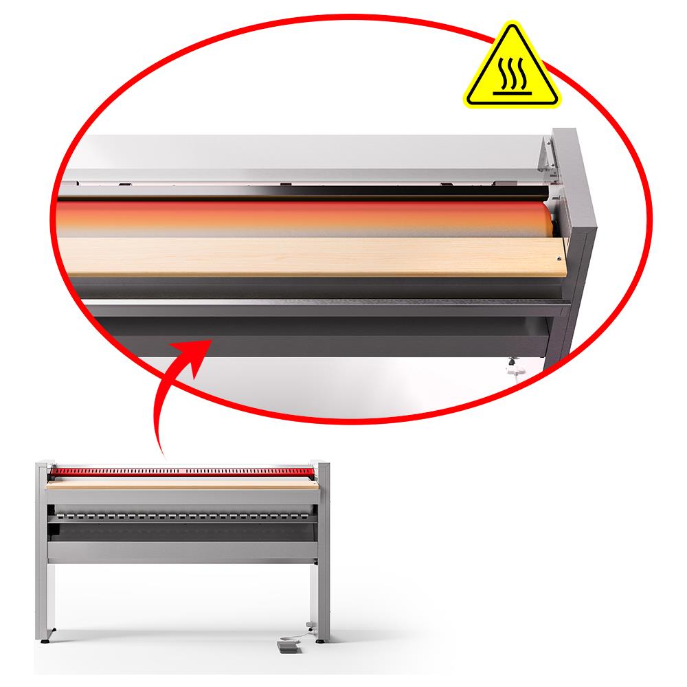 Stiratrice a Rullo Professionale MG06 T Mangano da Stiro Biancheria Piana Federe Lenzuola Copriletti Asciugamani Tende Tovaglie Tovaglioli Rullo 120x25 cm Elettronica Efficienza A++ Garanzia 5 Anni - Foto 6