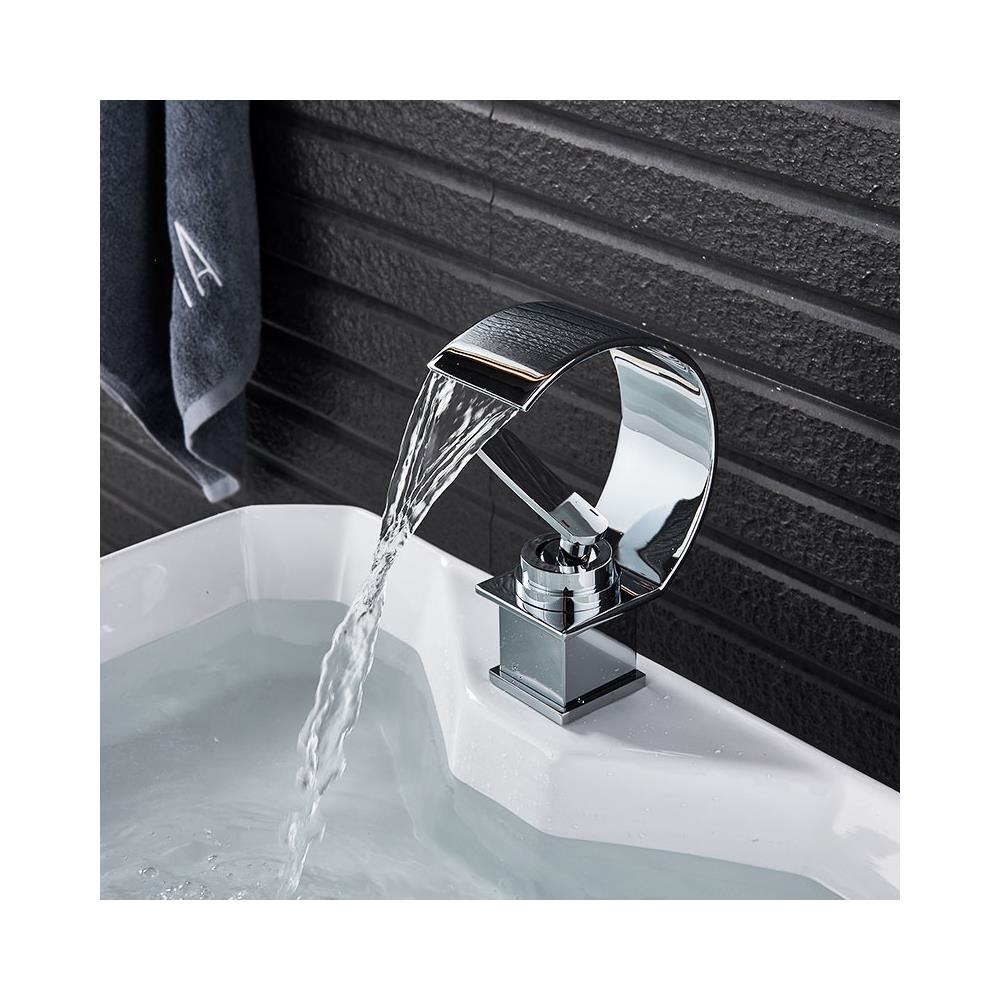 Rubinetto per lavabo da bagno, Blackswan, tipo M44, modello cromato, misura 18 cm - Foto 4