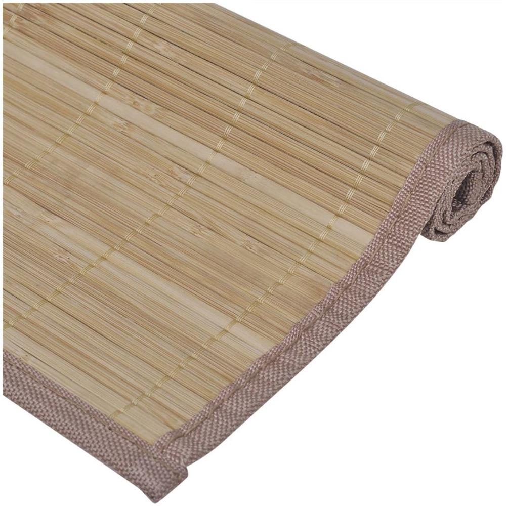 6 Tovagliette Di Bamboo 30 X 45 Cm Marrone - Foto 3