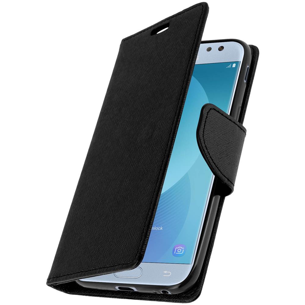 Custodia Portafoglio Fancy Style Per Samsung Galaxy J3 2017 - Nera - Foto 1