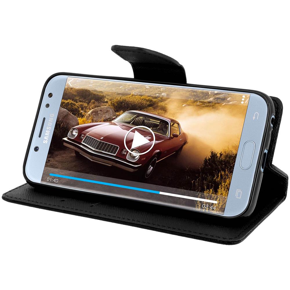 Custodia Portafoglio Fancy Style Per Samsung Galaxy J3 2017 - Nera - Foto 9