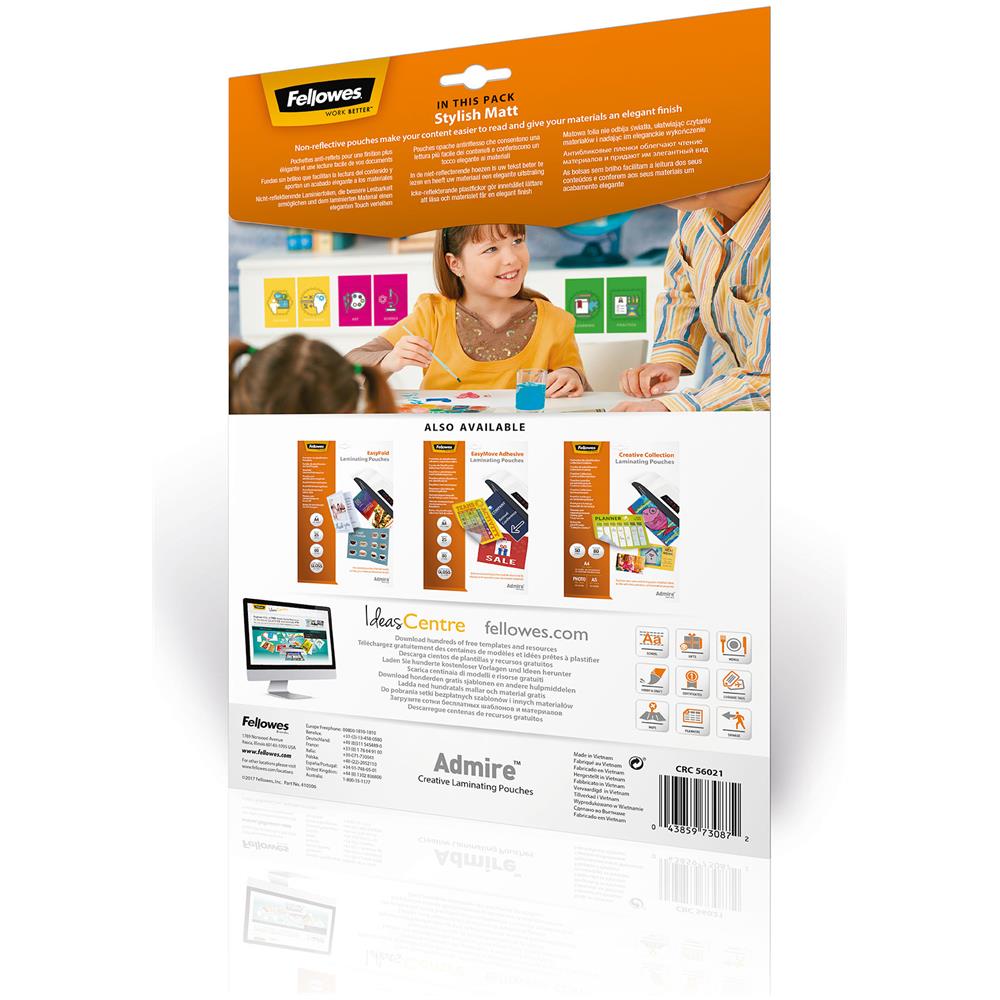Confezione da 25 Admire Stylish Matt Pouches Opache A4 80mic 5602101 - Foto 2