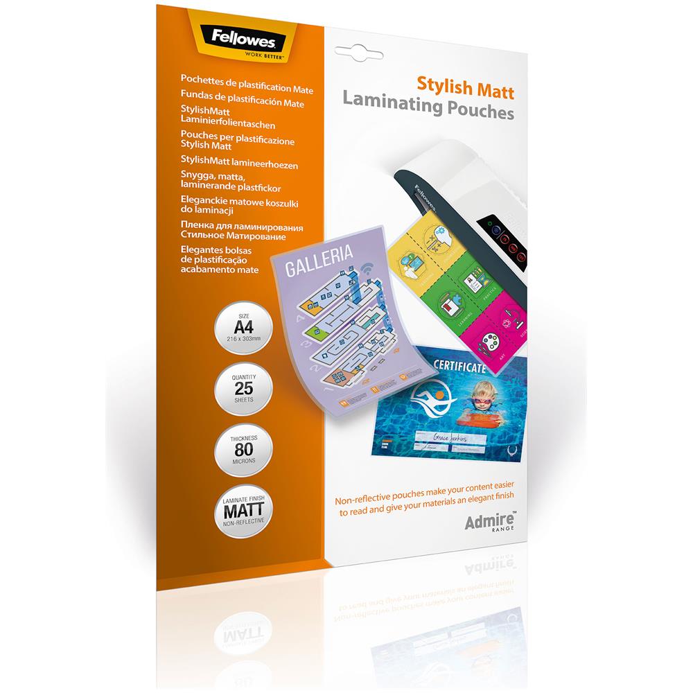 Confezione da 25 Admire Stylish Matt Pouches Opache A4 80mic 5602101 - Foto 1