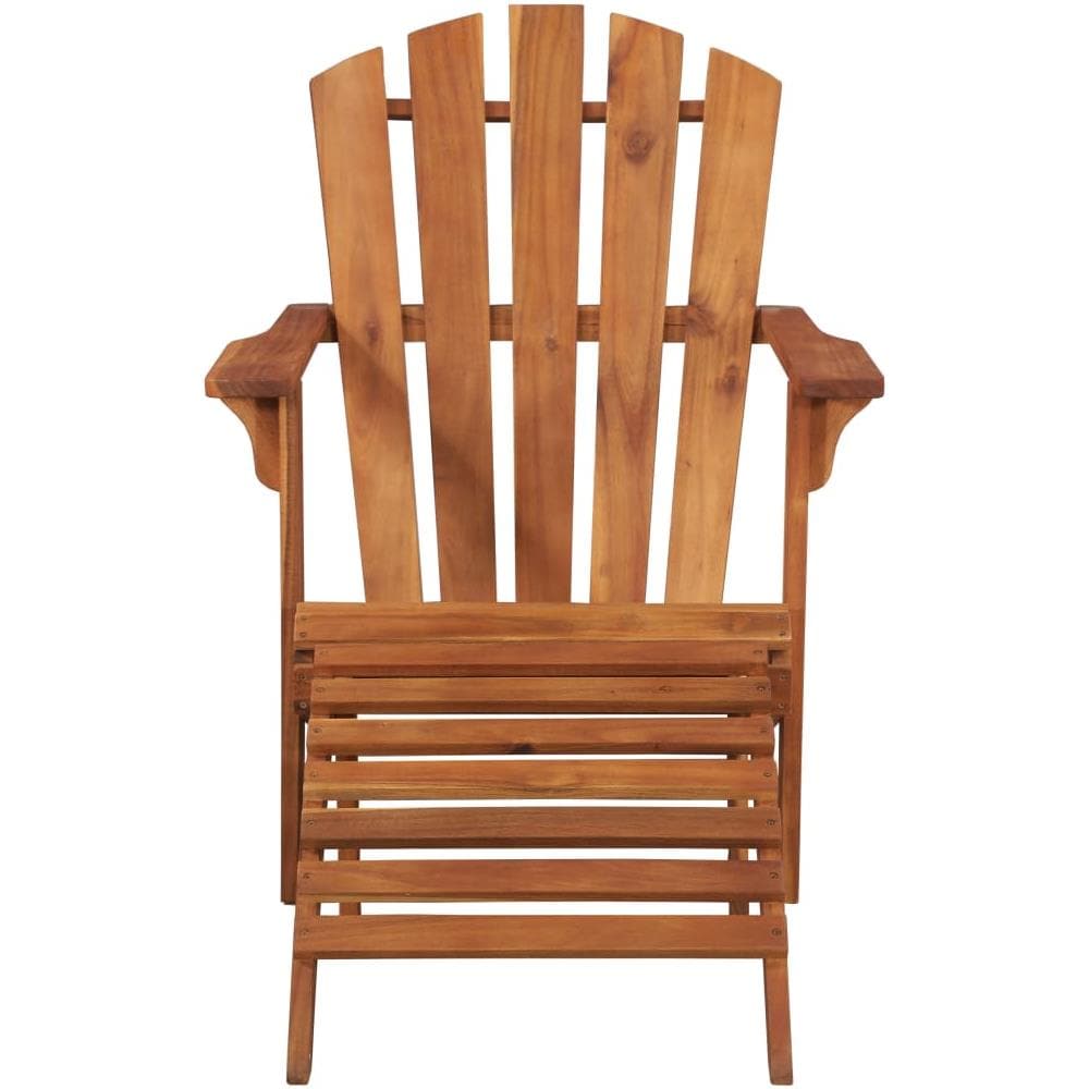 Sedia Da Giardino Adirondack Con Poggiapiedi Massello Di Acacia - Foto 2
