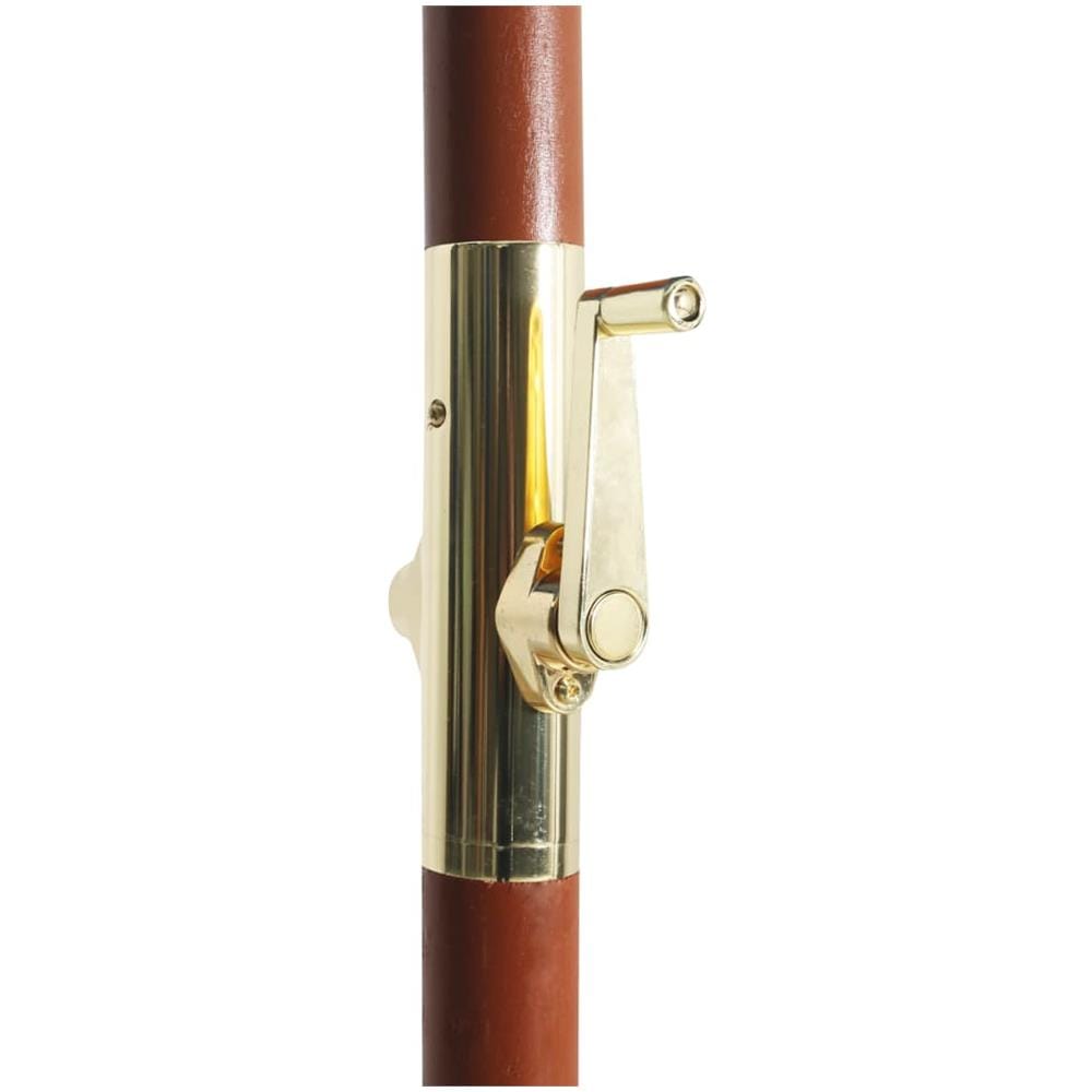 Ombrellone Con Palo In Legno 300x258 Cm Blu - Foto 10