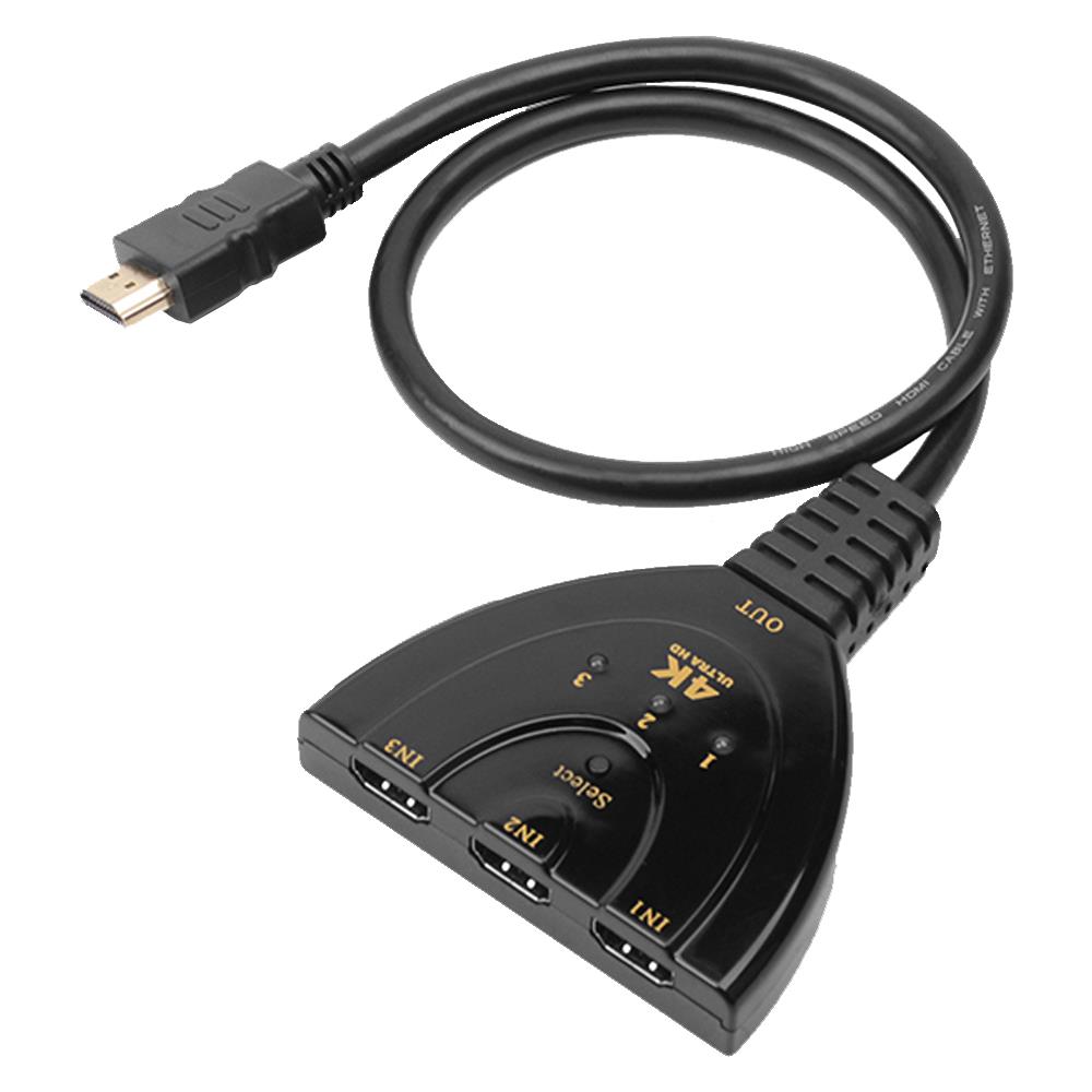 Switch Hdmi 3x1 Pigtail 4k - Foto 1
