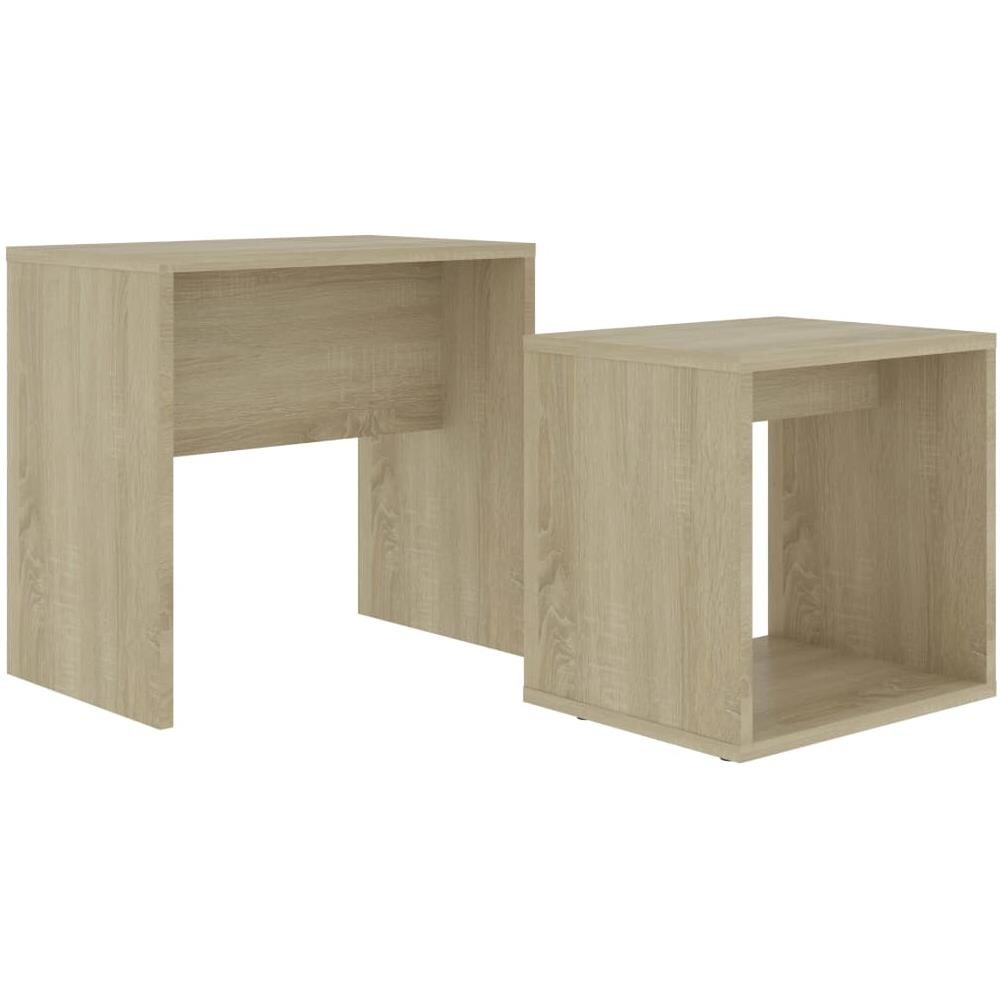 Set Tavolini Salotto Rovere Sonoma 48x30x45cm Legno Multistrato - Foto 2