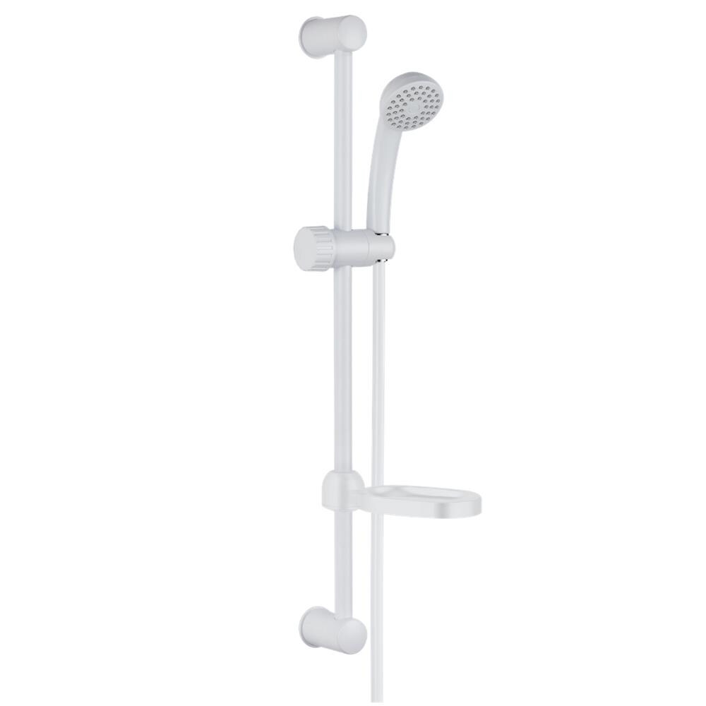 Saliscendi In Abs Bianco Blush Con Doccetta E Portasapone Par Campeggio Nautica Giardino - Foto 1