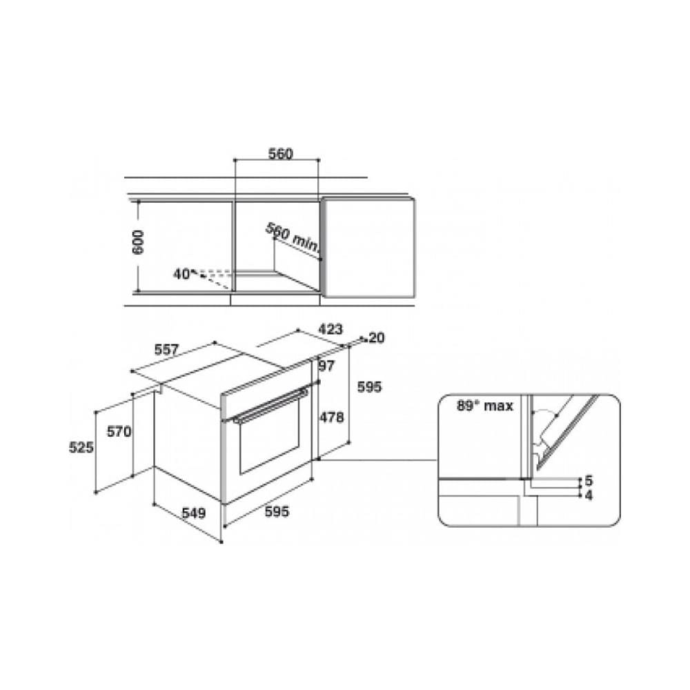Forno Elettrico da Incasso IFW 4534 H WH Capacità 71 L Multifunzione Ventilato Potenza 900 W Colore Bianco - Foto 3