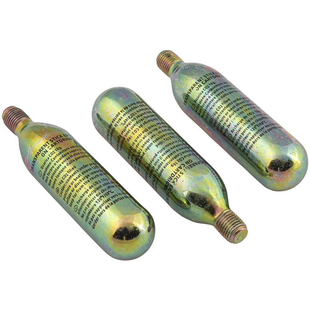 Set 3 Bombolette Co2 Ricambio Kit Riparazione Pneumatici Set Emergenza Foratura - Foto 1