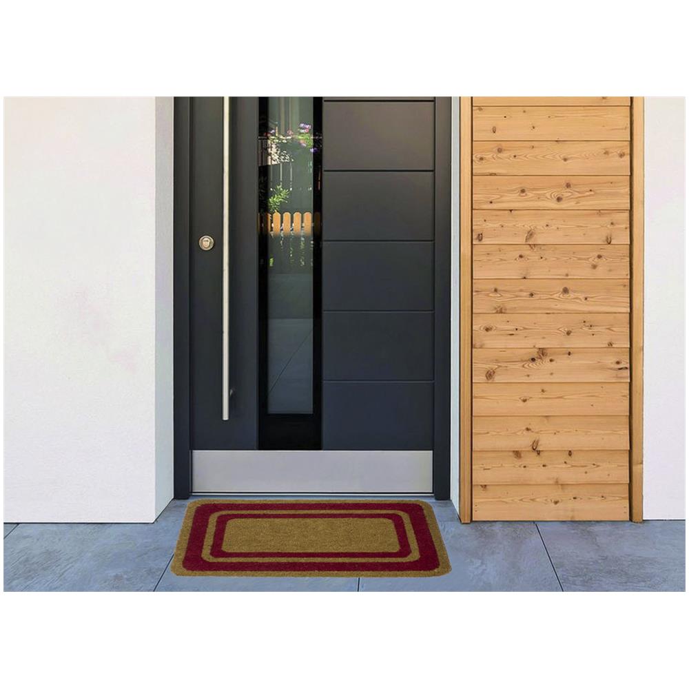 Zerbini Entrata Ingresso Casa Da Esterno Antiscivolo In Cocco Modello Riquadro 50x100 Rosso - Foto 5