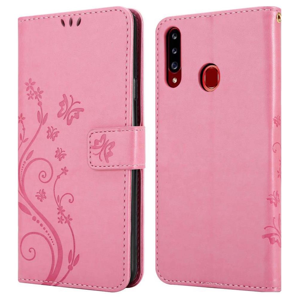 Cadorabo Custodia Compatibile Con Samsung Galaxy A20s In Rosa Fiore - Coperchio Protettivo In Design Floreale Con Chiusura Magnetica, Funzione Stand E Slot Per Carte - Foto 8