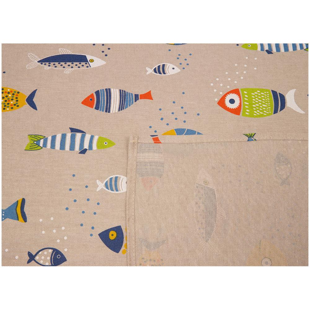 Tovaglia Salotto Cucina In Tessuto Miros Made In Italy Dis Pesciolini Colorati 140x240 Pesciolini - Foto 2
