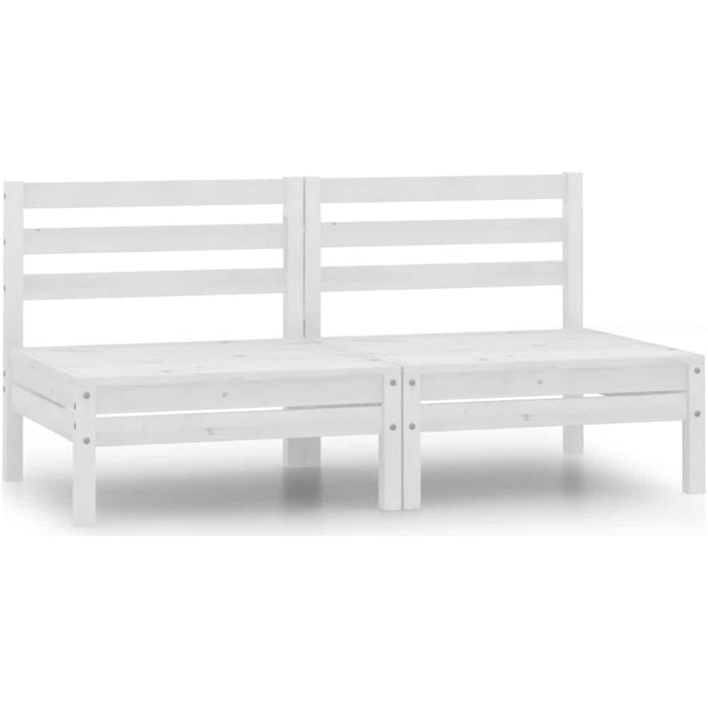 Divano Da Giardino A 2 Posti In Massello Di Pino Bianco - Foto 2