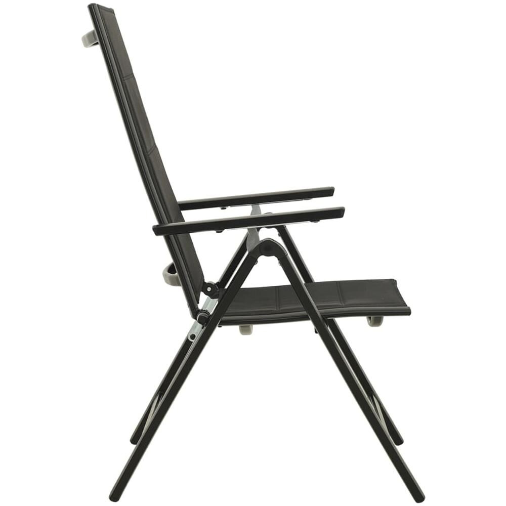 Set Mobili Da Pranzo Per Giardino 7 Pz In Alluminio Antracite - Foto 2