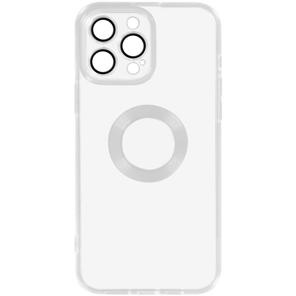 Cover Silicone Iphone 14 Pro Trasparente Bordo Traslucido - Foto 1