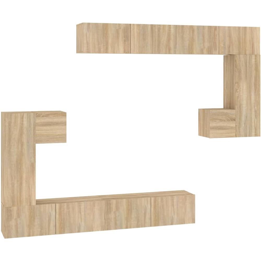 Mobile Porta Tv A Parete Rovere Sonoma In Legno Multistrato - Foto 1