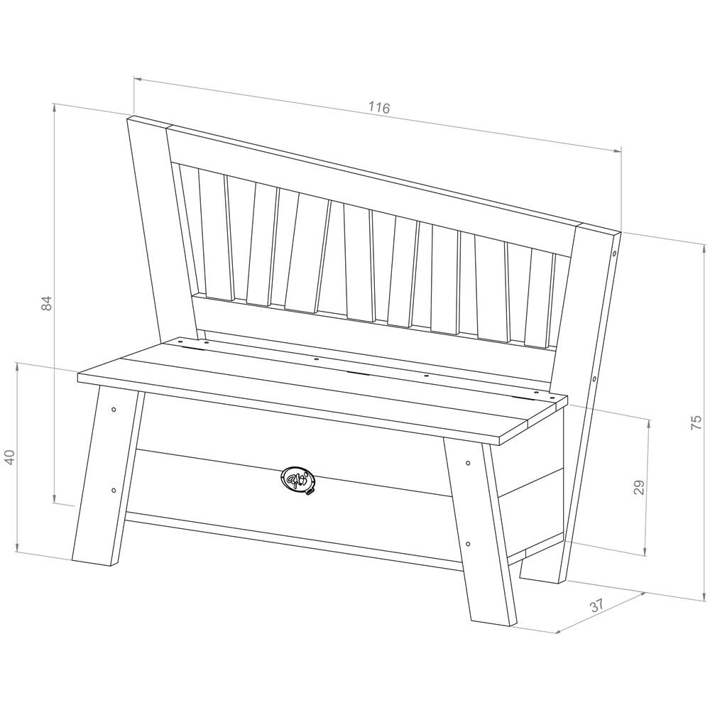 Crooked Corky Storage Bench Brown /white Panca porta giocattoli Libera installazione Marrone, Bianco - Foto 11