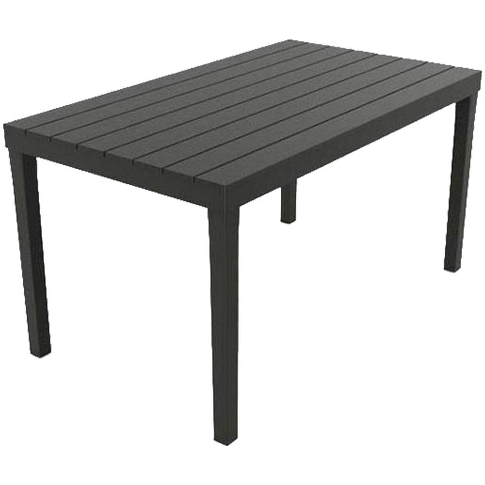 Tavolo Da Esterno Vasto, Tavolo Rettangolare Da Pranzo, Tavolo Da Giardino Indoor E Outdoor Multiuso, 100% Made In Italy, 138x78h72 Cm, Antracite - Foto 2