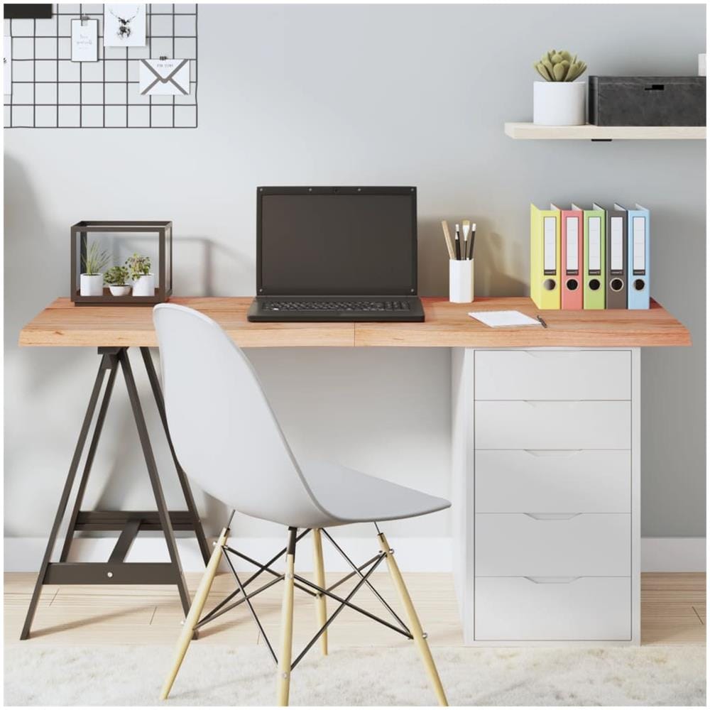 Piano Tavolo Marrone 140x40x (2-4) cm Massello Rovere Trattato - Foto 1