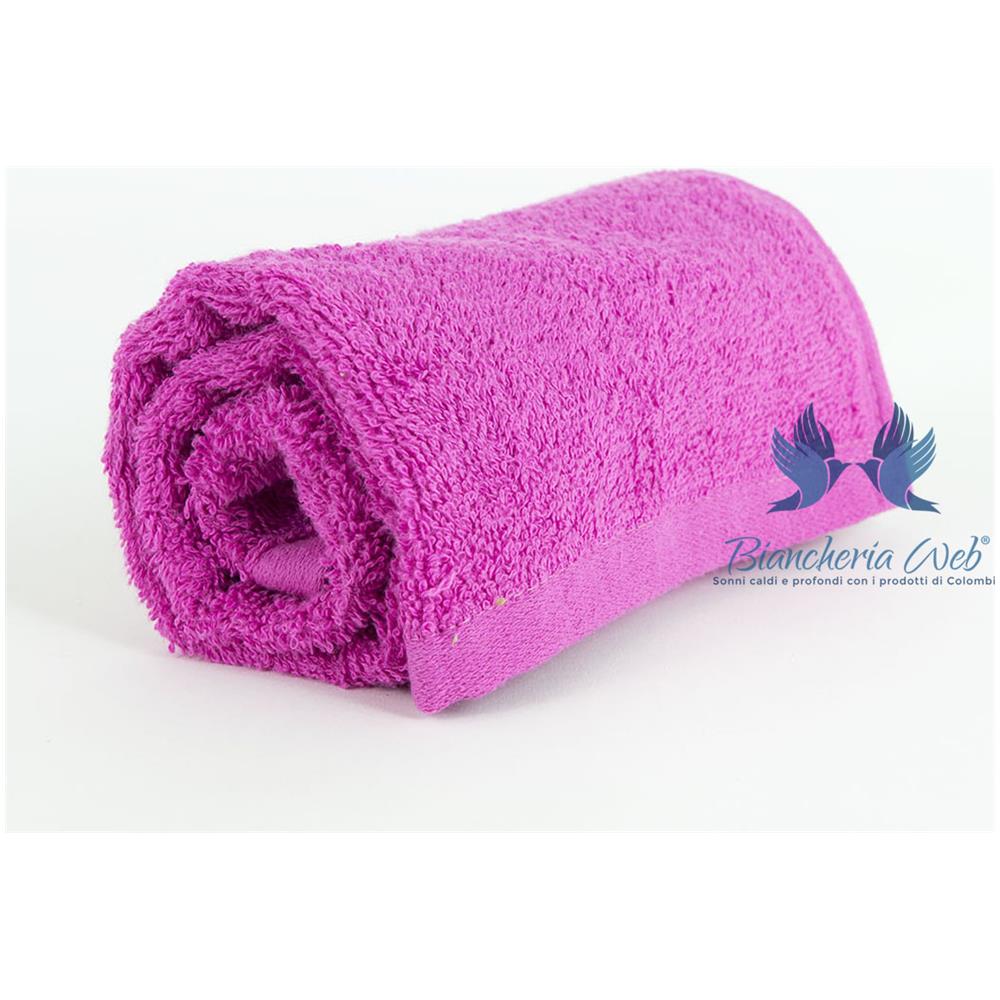 Asciugamani Salvietta Bagno In Morbida Spugna Modello Sophie Colore Fucsia Salvietta Fucsia - Foto 1