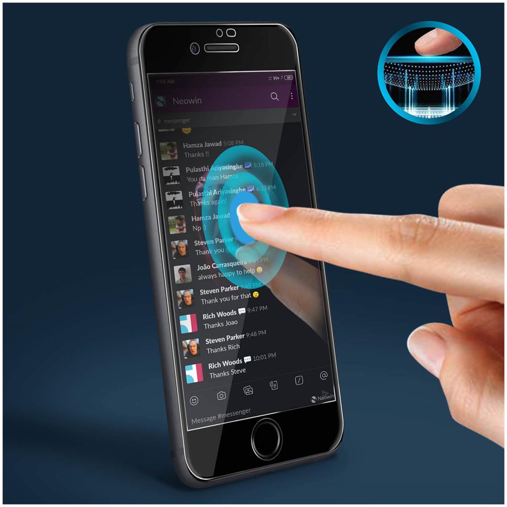 Pellicola Schermo Iphone 7+/8+ Vetro Temperato Smussato Trasparente Bordo Nero - Foto 2