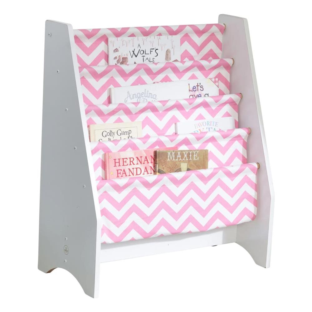 Libreria Per Bambini Rosa E Bianca 60,96x29,85x71,12cm - Foto 8