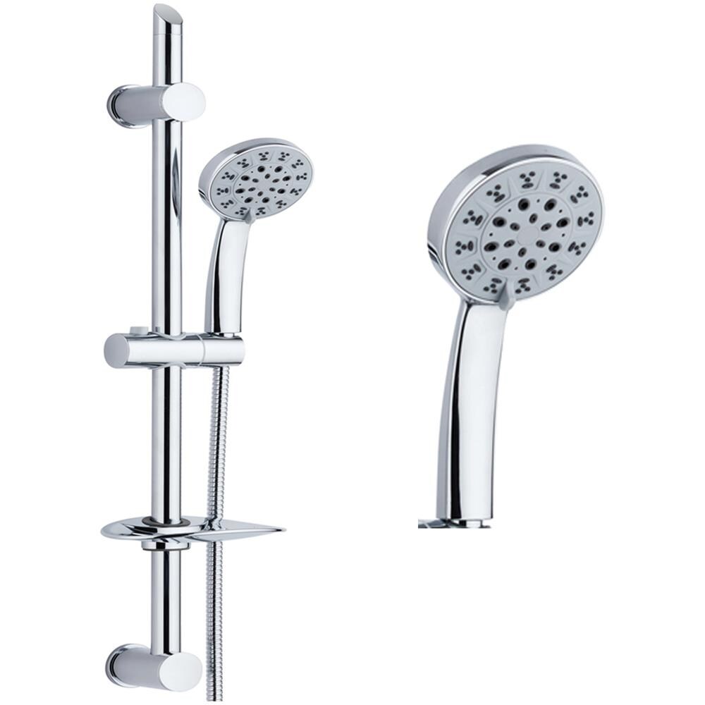 Asta Doccia Saliscendi 005 Completo Doccetta 5 Funzioni Multigetto Salvaforo H 72 Cm - Foto 1