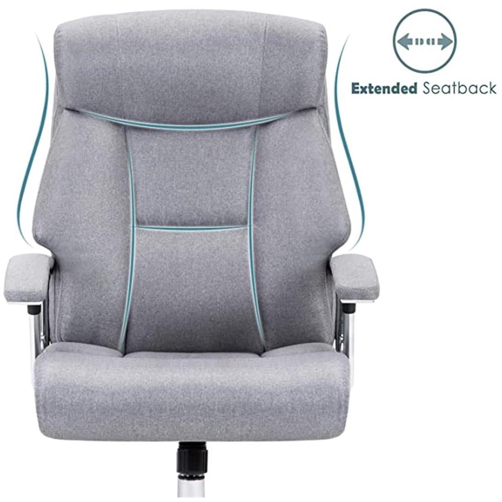 AMOIU - Sedia Poltrona Di Tessuto Con Disegno Ergonomico Girevole E  Schienale Larga Con Supporto La Testa Seduta Con Doppio Strato (grigio) -  ePRICE
