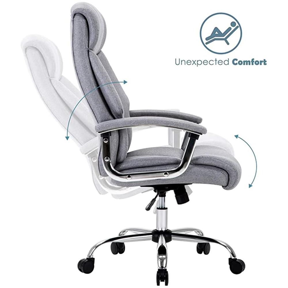 AMOIU - Sedia Poltrona Di Tessuto Con Disegno Ergonomico Girevole E  Schienale Larga Con Supporto La Testa Seduta Con Doppio Strato (grigio) -  ePRICE