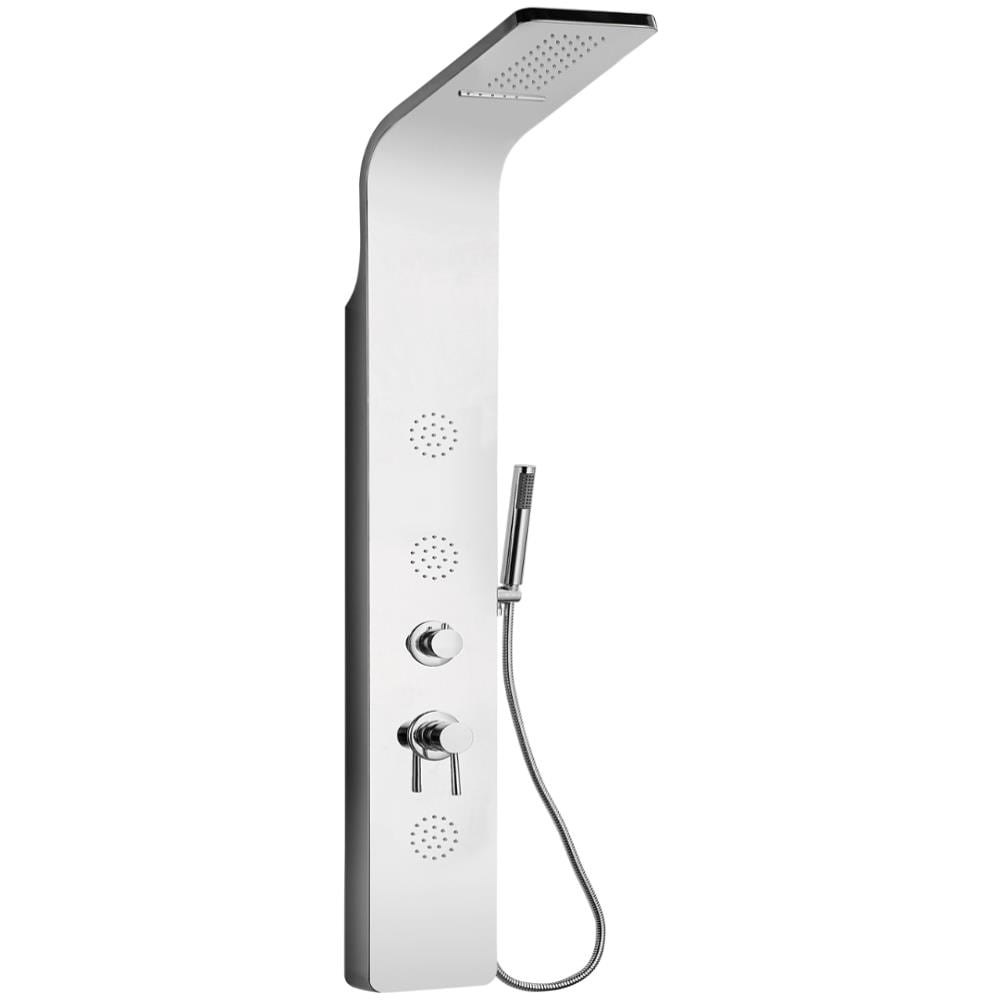 Colonna Doccia 007 4 Funzioni Acciaio Inox 3 Bocchette Idro Lombari 20x53x150 Cm *** Finitura- : Cromo Lucido - Foto 2