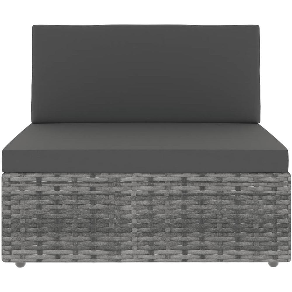 Seduta Centrale Modulare In Polyrattan Grigia - Foto 2