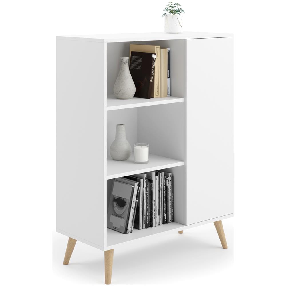 Fondi Mobile, Libreria, Cassettiera Soppalco, Scaffale Scandinavo Bianco - Foto 1