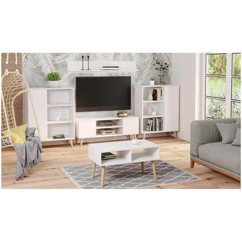 Fondi Mobile, Libreria, Cassettiera Soppalco, Scaffale Scandinavo Bianco - Foto 4