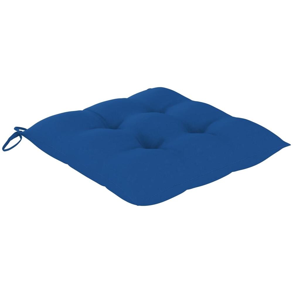 Cuscini per Sedie 4 pz Blu 50x50x7 cm in Tessuto - Foto 2