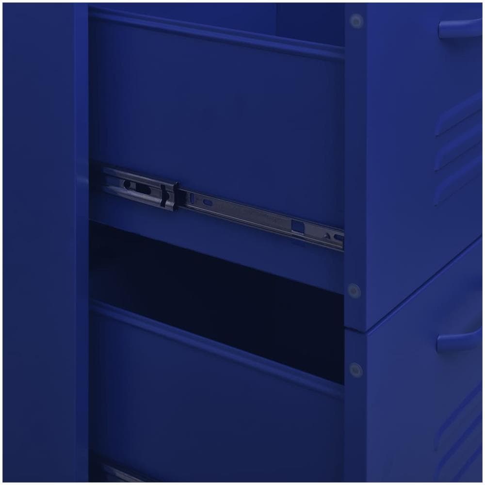 Cassettiera Blu Marino 80x35x101,5 cm in Acciaio - Foto 3