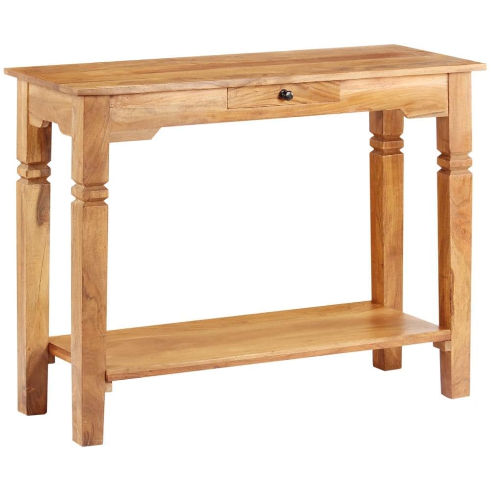 Tavolo Consolle 100x40x76 Cm In Legno Massello D'acacia - Foto 1