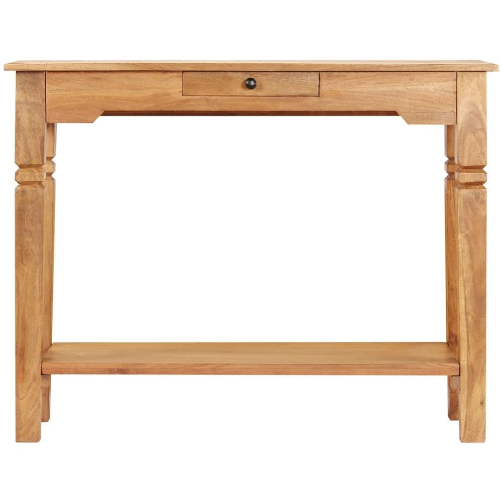 Tavolo Consolle 100x40x76 Cm In Legno Massello D'acacia - Foto 2