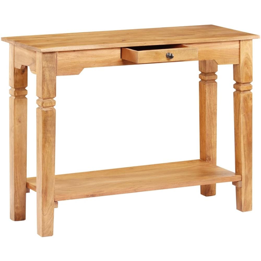 Tavolo Consolle 100x40x76 Cm In Legno Massello D'acacia - Foto 3