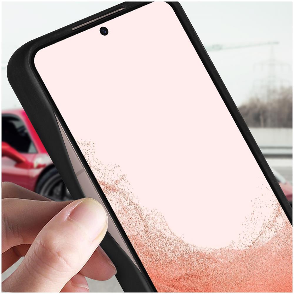 Cover Samsung Galaxy S22 Carbonio Bordo Silicone Retro Rigido Nera - Foto 5