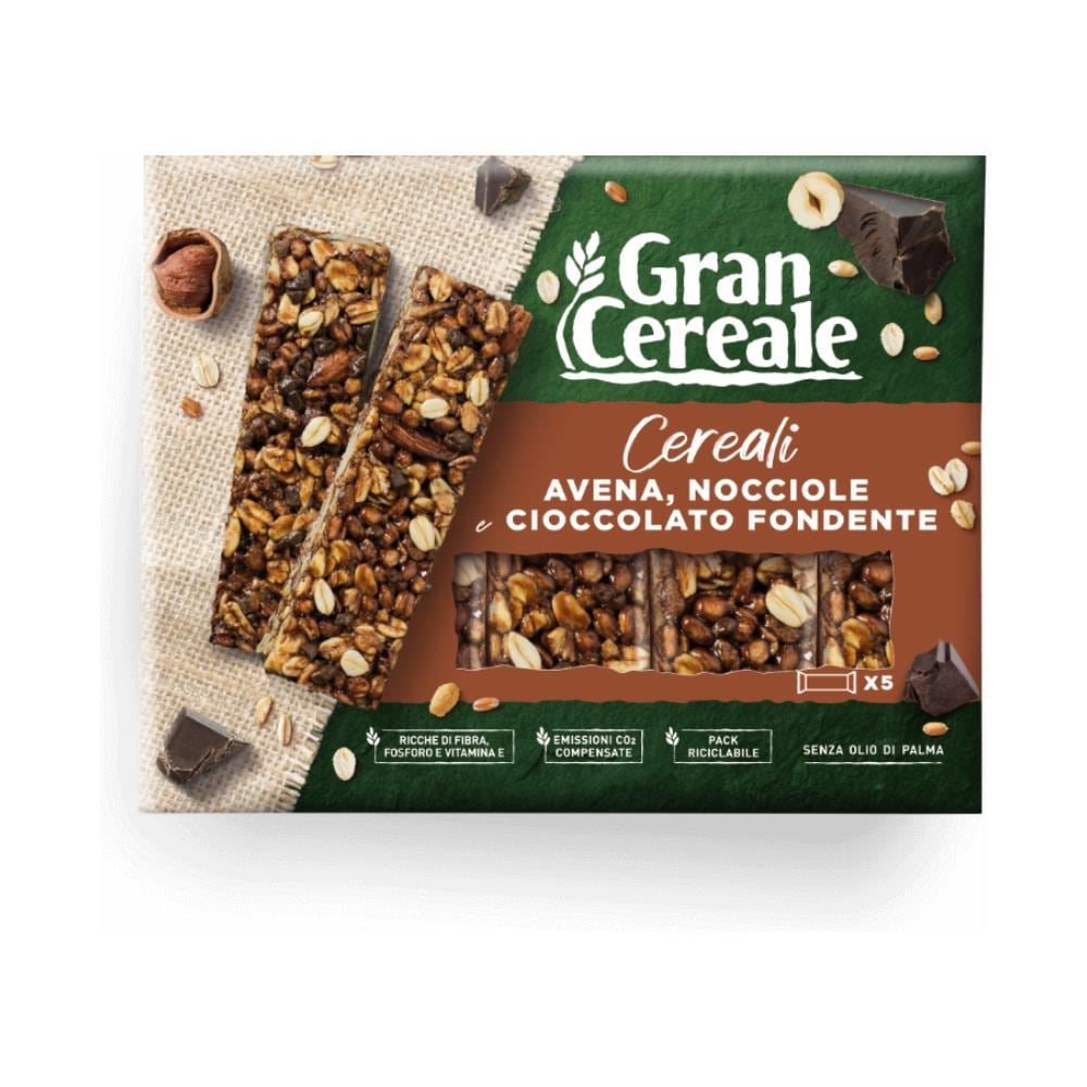Gran Cereale Barrette Cereali Avena Nocciole Cioccolato Fondente Da 135 Grammi - Foto 1