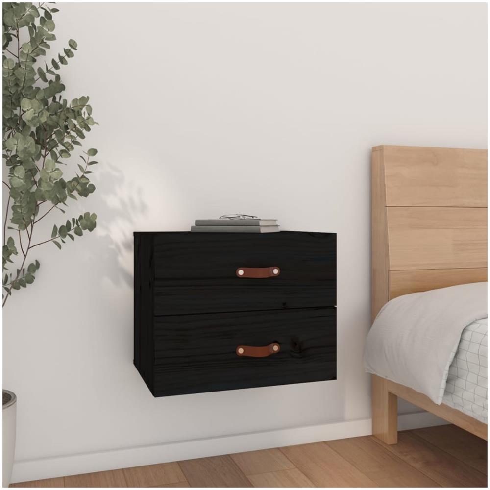 Comodino A Muro Nero 50x36x40 Cm - Foto 1