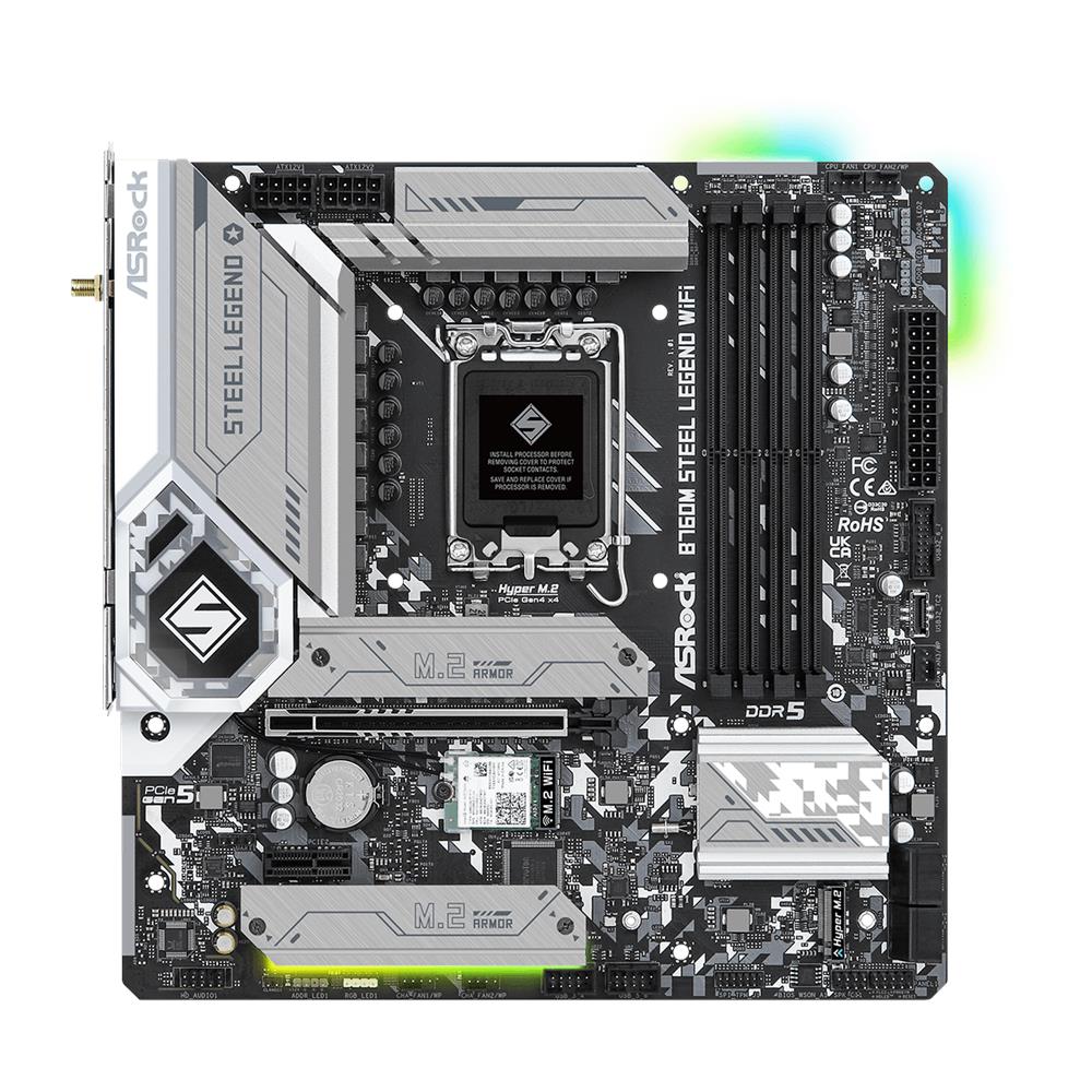 Scheda Madre B760M Steel Legend WiFi Socket LGA 1700 Chipset Intel B760 micro ATX - Foto 2