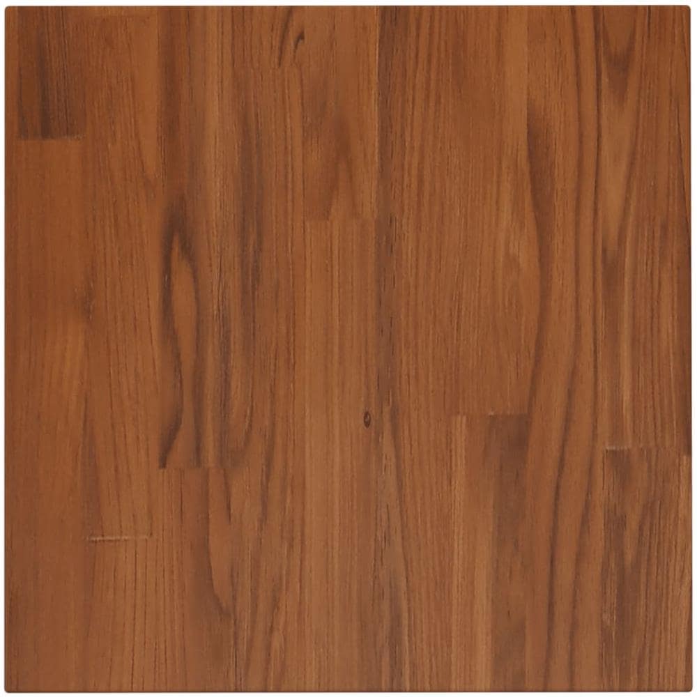 Piano Tavolo Quadrato Marrone Scuro 40x40x1,5cm Rovere Trattato - Foto 2
