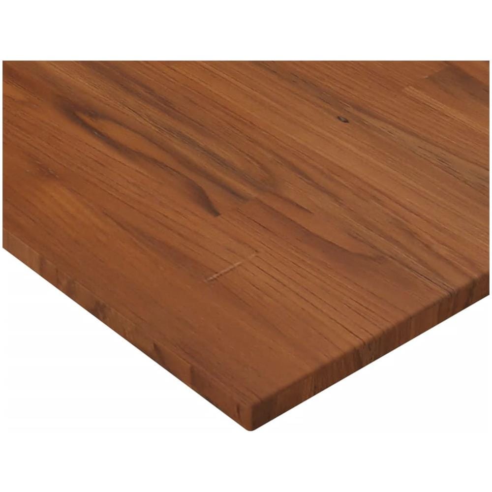 Piano Tavolo Quadrato Marrone Scuro 40x40x1,5cm Rovere Trattato - Foto 3