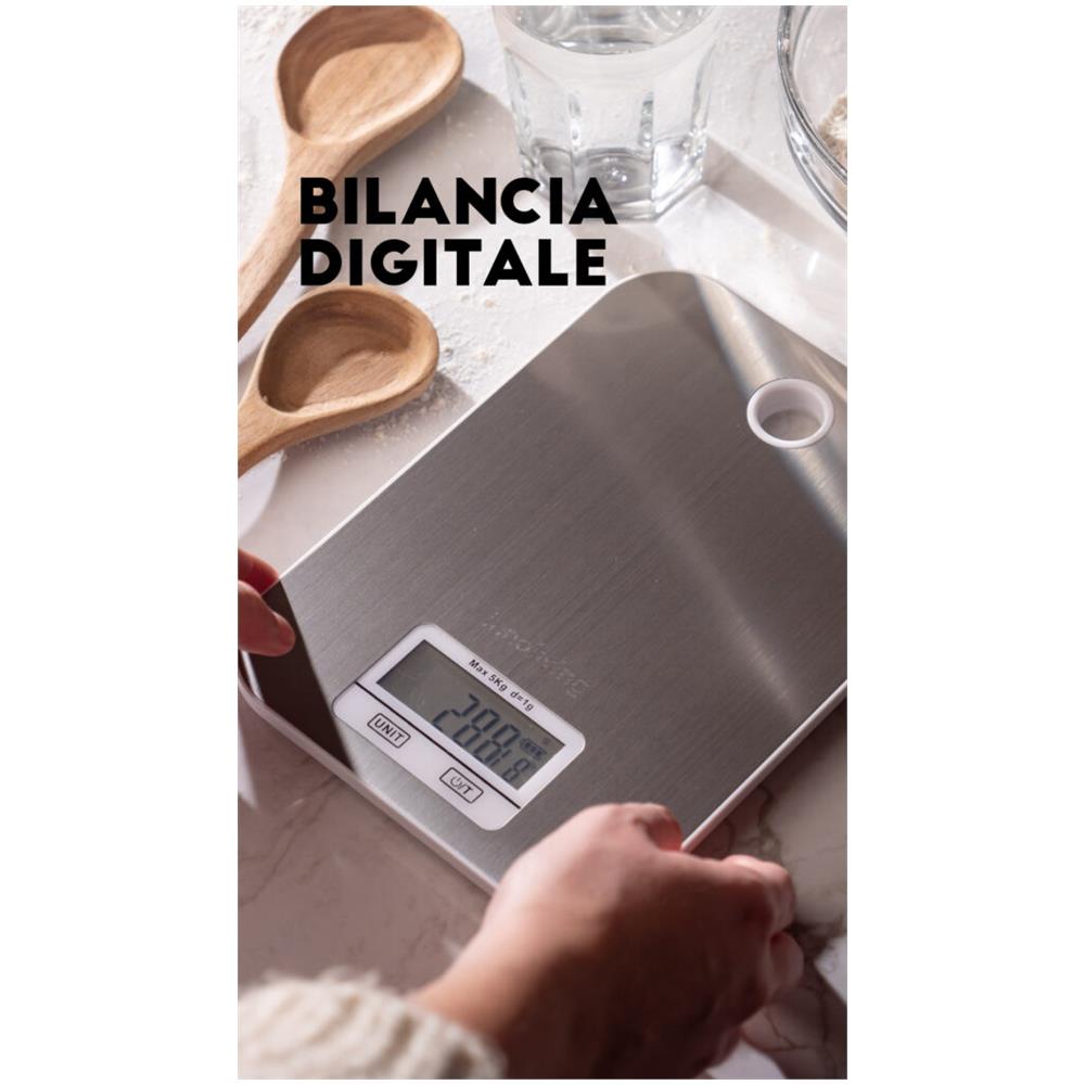 Bilancia Digitale Da Cucina In Acciaio Slim Deluxe Inn-134 - Foto 2
