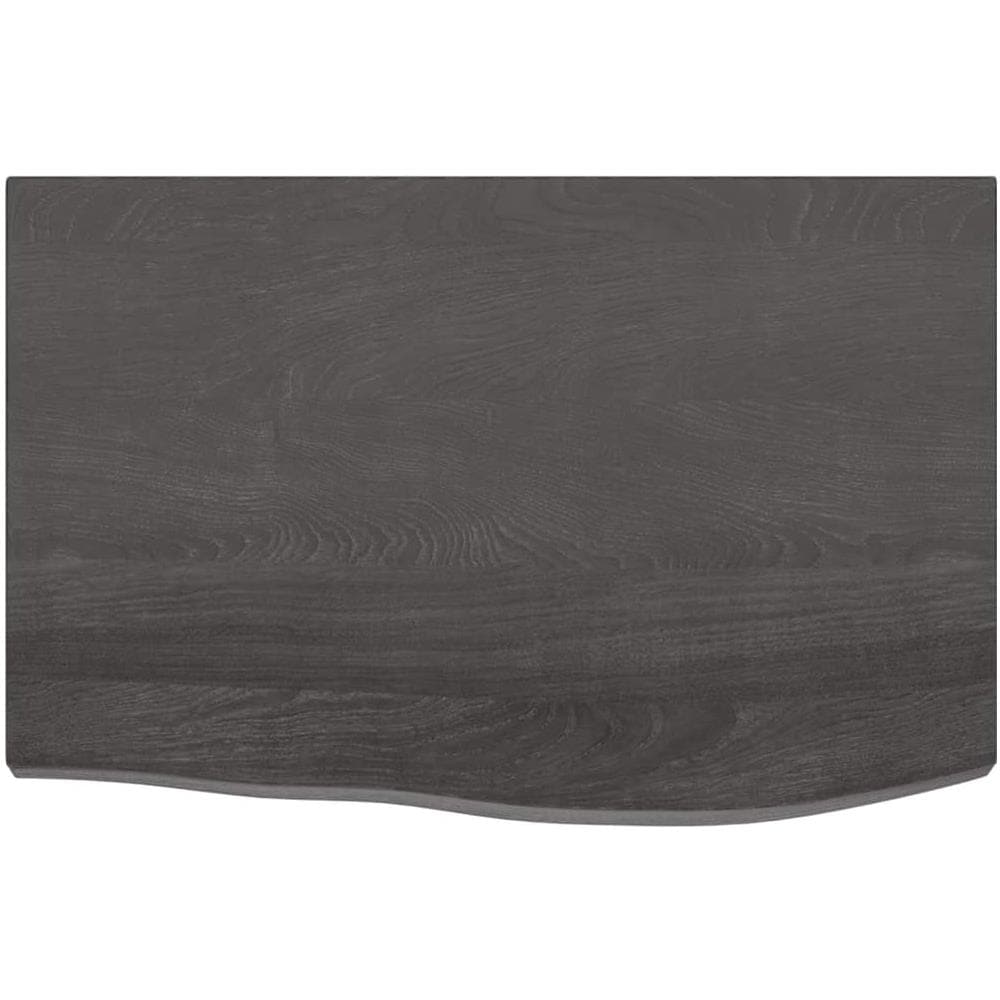 Piano Tavolo Marrone 60x40x (2-4) cm Rovere Massello Trattato - Foto 5