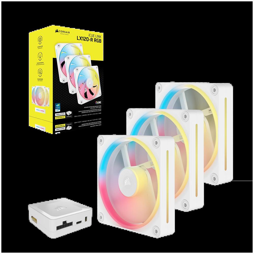 Ventola Inversa LX120-R RGB 120mm 2400 RPM Bianco - Foto 3