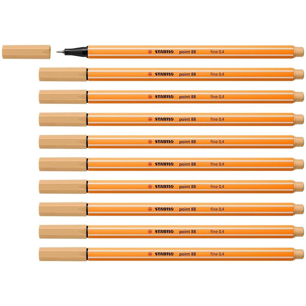 point 88 - Fineliner - Confezione da 10 - Ocra Chiaro - Foto 1