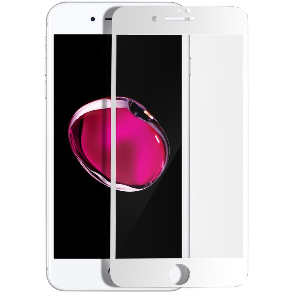 Pellicola Schermo Iphone 7+/8+ Vetro Temperato Smussato Trasparente Bordo Bianco - Foto 1